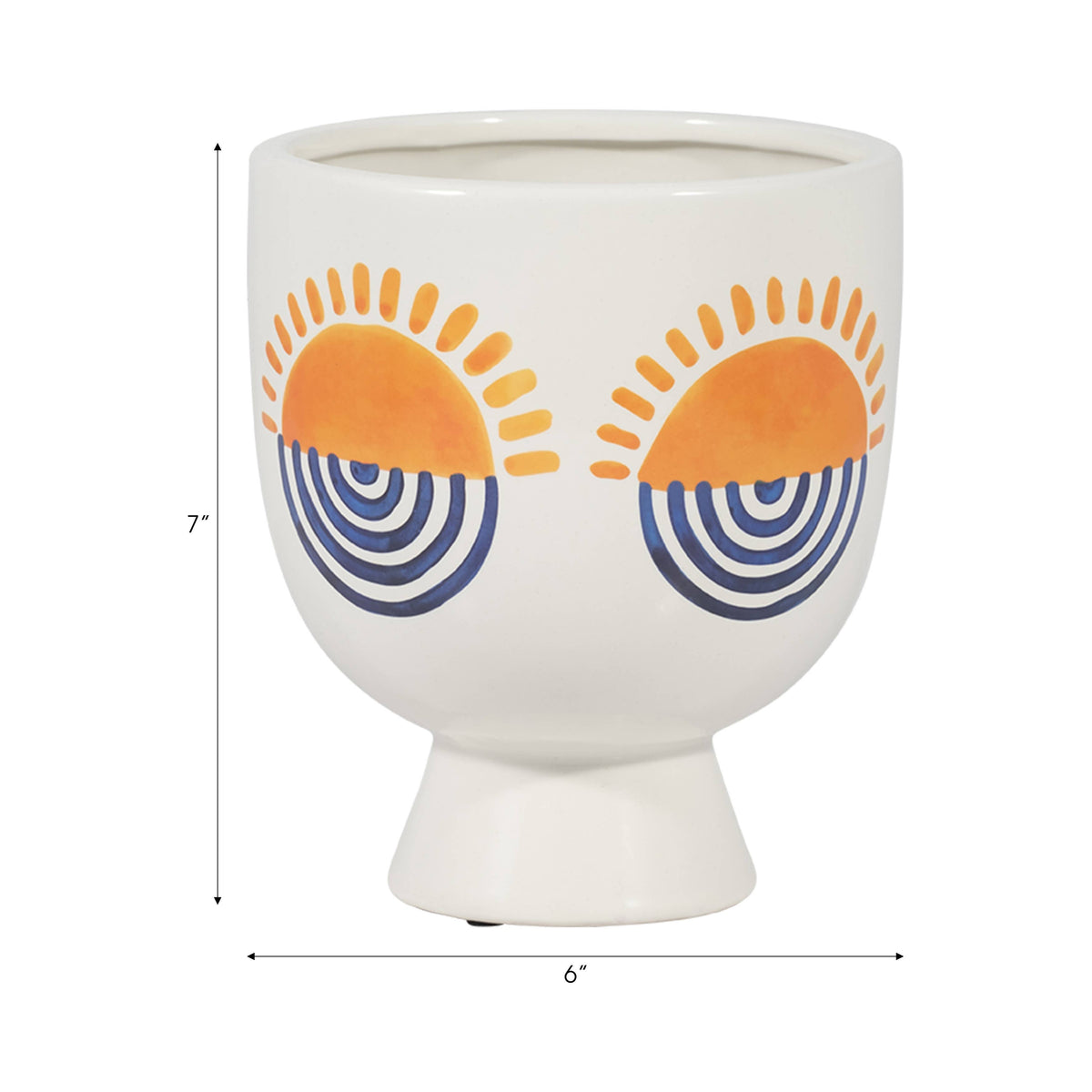 Round Sunrise Eyes Flower, 6 in.