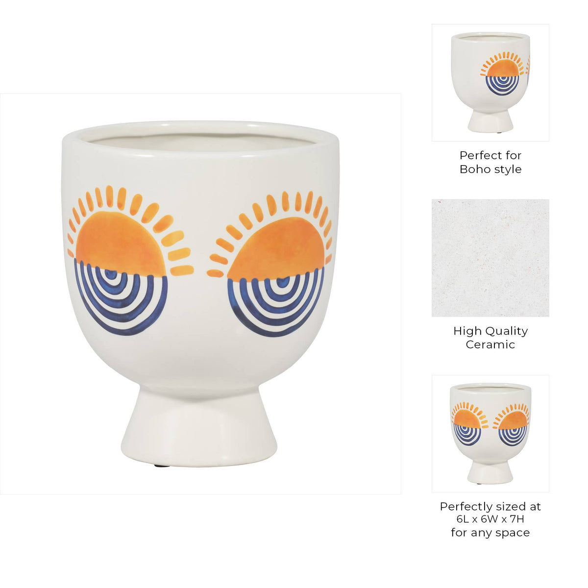 Round Sunrise Eyes Flower, 6 in.